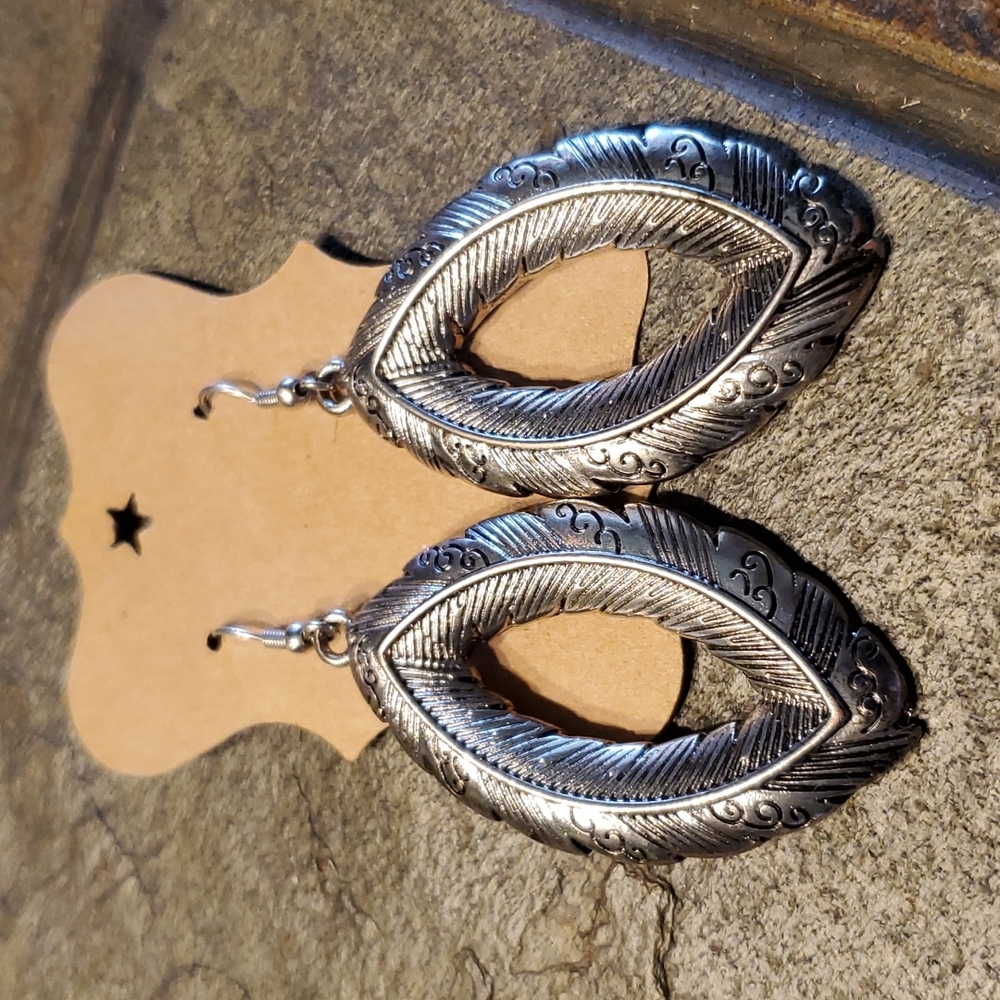 Feather Look Earrings
